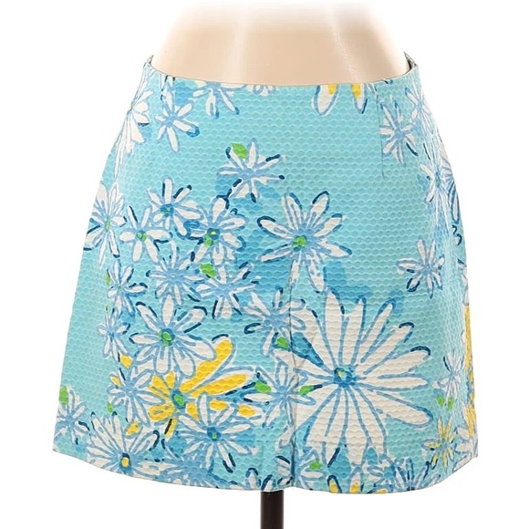 Lilly Pulitzer Breakwater Blue Daisy Tate Skirt - Picture 3 of 10